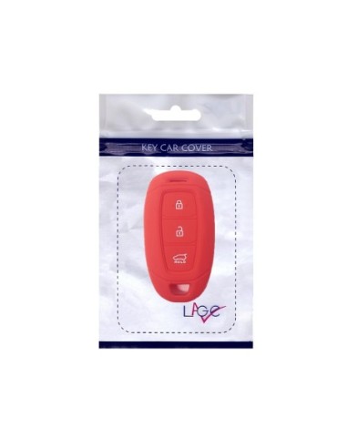 Guscio Silicone Cover Chiave Telecomando Hyundai Rosso Keyless-Entry 3 Tasti per i30 ix35 IG Solaris Azera Elantra Grandeur Accent Santa Fe