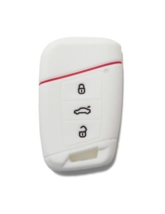 Guscio Silicone Cover Chiave per Telecomando Volkswagen Skoda Bianco  Magotan Passat B8 Skoda Superb Kodiaq A7 Portachiavi