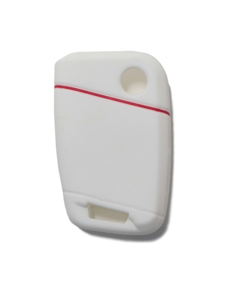 Guscio Silicone Cover Chiave per Telecomando Volkswagen Skoda Bianco  Magotan Passat B8 Skoda Superb Kodiaq A7 Portachiavi