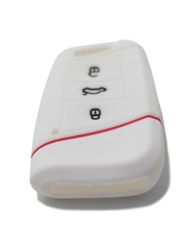 Guscio Silicone Cover Chiave per Telecomando Volkswagen Skoda Bianco  Magotan Passat B8 Skoda Superb Kodiaq A7 Portachiavi