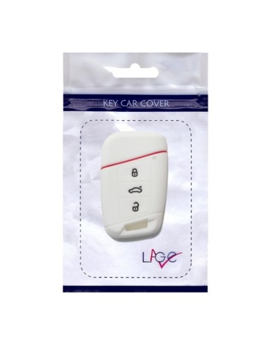 Guscio Silicone Cover Chiave per Telecomando Volkswagen Skoda Bianco  Magotan Passat B8 Skoda Superb Kodiaq A7 Portachiavi