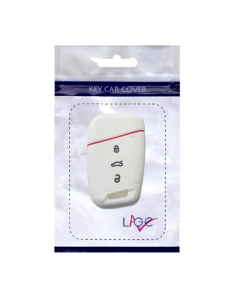 Guscio Silicone Cover Chiave per Telecomando Volkswagen Skoda Bianco  Magotan Passat B8 Skoda Superb Kodiaq A7 Portachiavi