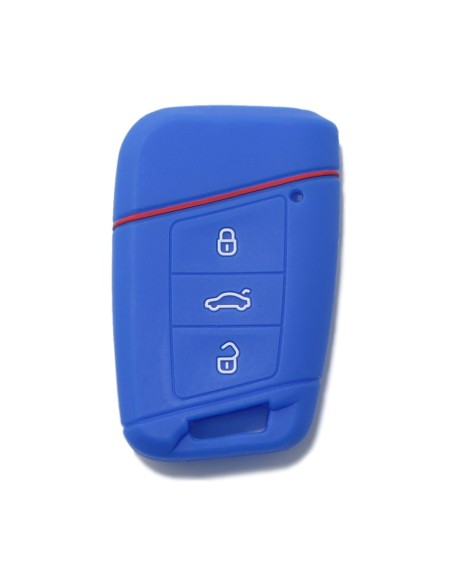 Guscio in Silicone Cover Chiave per Telecomando Volkswagen Skoda Blu  Magotan Passat B8 Skoda Superb Kodiaq A7 Portachiavi