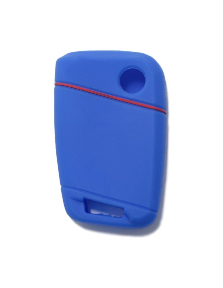 Guscio in Silicone Cover Chiave per Telecomando Volkswagen Skoda Blu  Magotan Passat B8 Skoda Superb Kodiaq A7 Portachiavi