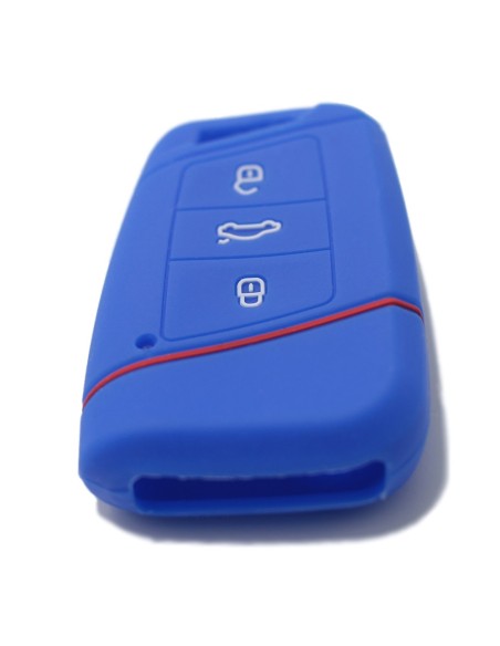 Guscio in Silicone Cover Chiave per Telecomando Volkswagen Skoda Blu  Magotan Passat B8 Skoda Superb Kodiaq A7 Portachiavi