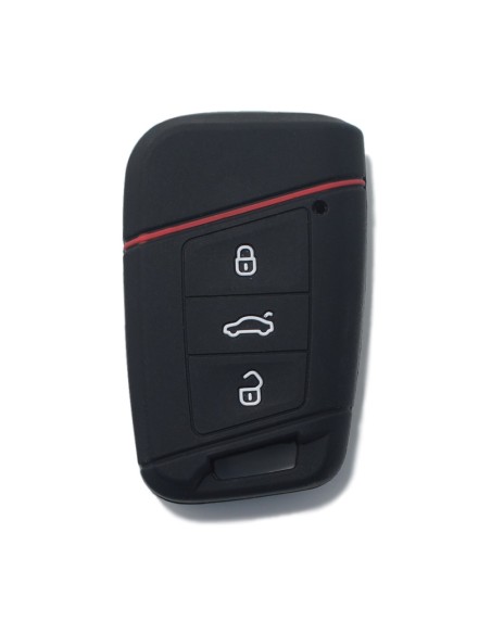 Guscio in Silicone Cover Chiave per Telecomando Volkswagen Skoda Nero Magotan Passat B8 Skoda Superb Kodiaq A7 Portachiavi