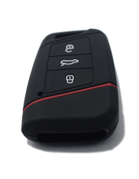 Guscio in Silicone Cover Chiave per Telecomando Volkswagen Skoda Nero Magotan Passat B8 Skoda Superb Kodiaq A7 Portachiavi