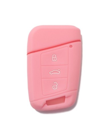 Guscio in Silicone Cover Chiave per Telecomando Volkswagen Skoda Rosa Magotan Passat B8 Skoda Superb Kodiaq A7 Portachiavi