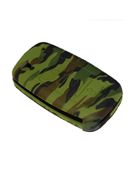 Guscio in Silicone Cover Chiave per Telecomando Volkswagen Seat Skoda Portachiave Camouflage VW Golf Passat Polo Touran Tiguan Eos Sharan Touareg Phateon Caddy T5 Amarok Lupo Seat Altea Alhambra Leon Ibiza Exeo Cordoba Arosa Skoda Octavia Fabia Superb