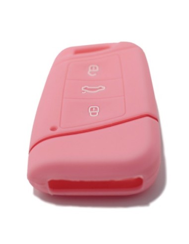 Guscio in Silicone Cover Chiave per Telecomando Volkswagen Skoda Rosa Magotan Passat B8 Skoda Superb Kodiaq A7 Portachiavi