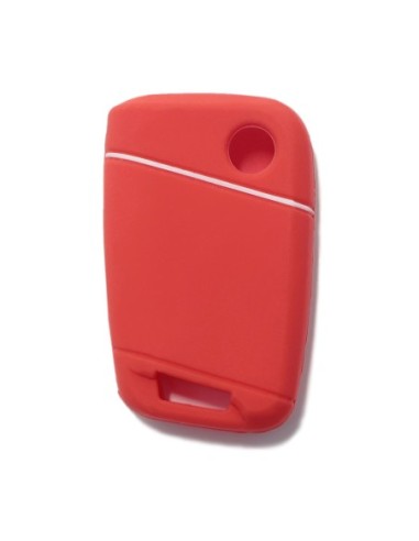 Guscio in Silicone Cover Chiave per Telecomando Volkswagen Skoda Rosso Magotan Passat B8 Skoda Superb Kodiaq A7 Portachiavi