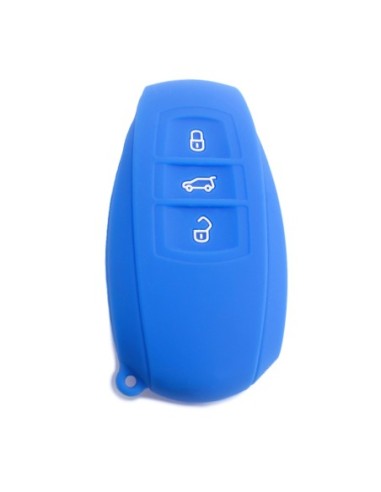 Guscio Silicone Cover Chiave Telecomando Volkswagen Touareg 2011-2014 Blu 3 Tasti