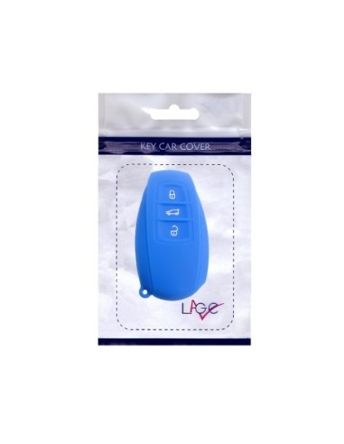 Guscio Silicone Cover Chiave Telecomando Volkswagen Touareg 2011-2014 Blu 3 Tasti