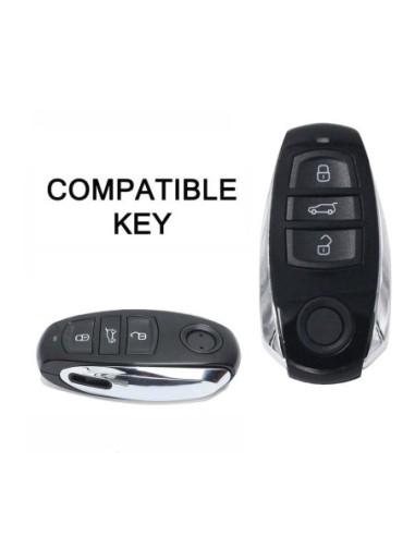 Guscio Silicone Cover Chiave Telecomando Volkswagen Touareg 2011-2014 Blu 3 Tasti