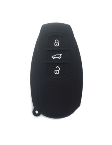Guscio Silicone Cover Chiave Telecomando Volkswagen Touareg 2011-2014 Nero 3 Tasti