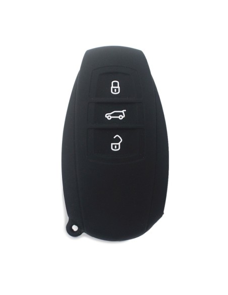 Guscio Silicone Cover Chiave Telecomando Volkswagen Touareg 2011-2014 Nero 3 Tasti
