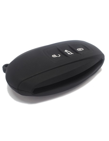 Guscio Silicone Cover Chiave Telecomando Volkswagen Touareg 2011-2014 Nero 3 Tasti