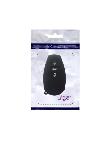 Guscio Silicone Cover Chiave Telecomando Volkswagen Touareg 2011-2014 Nero 3 Tasti