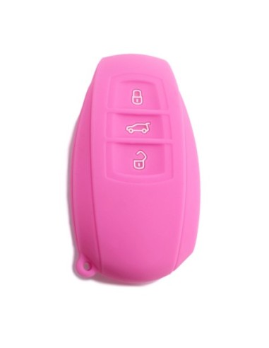 Guscio Silicone Cover Chiave Telecomando Volkswagen Touareg 2011-2014 Rosa 3 Tasti