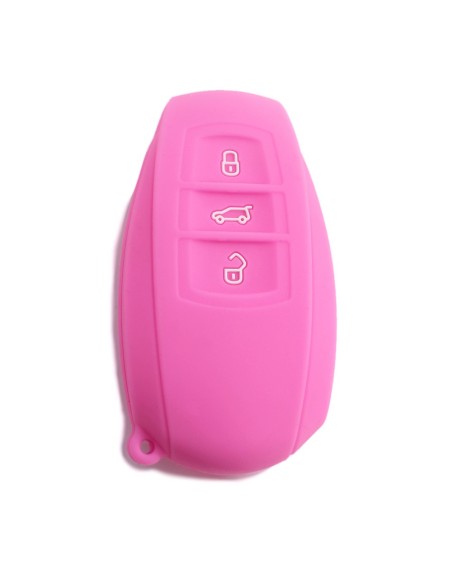 Guscio Silicone Cover Chiave Telecomando Volkswagen Touareg 2011-2014 Rosa 3 Tasti