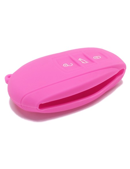 Guscio Silicone Cover Chiave Telecomando Volkswagen Touareg 2011-2014 Rosa 3 Tasti