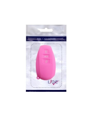 Guscio Silicone Cover Chiave Telecomando Volkswagen Touareg 2011-2014 Rosa 3 Tasti
