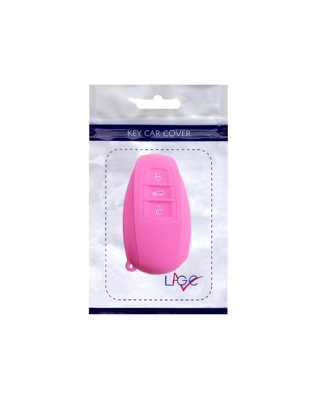 Guscio Silicone Cover Chiave Telecomando Volkswagen Touareg 2011-2014 Rosa 3 Tasti
