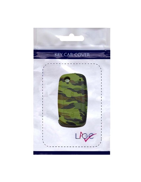 Guscio in Silicone Cover Chiave per Telecomando Volkswagen Seat Skoda Portachiave Camouflage VW Golf Passat Polo Touran Tiguan Eos Sharan Touareg Phateon Caddy T5 Amarok Lupo Seat Altea Alhambra Leon Ibiza Exeo Cordoba Arosa Skoda Octavia Fabia Superb