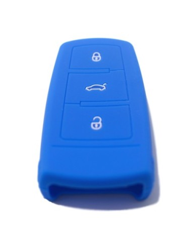 Guscio Silicone Cover Chiave per Telecomando Volkswagen Blu 3 Tasti Polo Golf Passat Touran Bora Tiguan Sharan Jetta Cady Scirocco Magotan CC