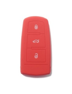 Guscio Silicone Cover Chiave per Telecomando Volkswagen Rosso 3 Tasti Polo Golf Passat Touran Bora Tiguan Sharan Jetta Cady Scirocco Magotan CC