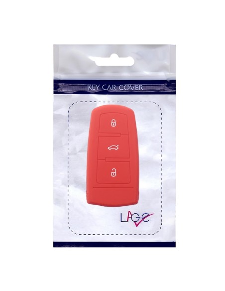 Guscio Silicone Cover Chiave per Telecomando Volkswagen Rosso 3 Tasti Polo Golf Passat Touran Bora Tiguan Sharan Jetta Cady Scirocco Magotan CC