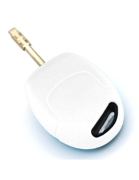 Guscio Silicone Cover Chiave per Telecomando Ford Portachiavi Bianco 3 Tasti C-Max Fiesta Focus KA Mondeo Transit