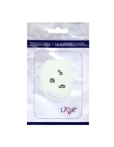 Guscio Silicone Cover Chiave per Telecomando Ford Portachiavi Bianco 3 Tasti C-Max Fiesta Focus KA Mondeo Transit