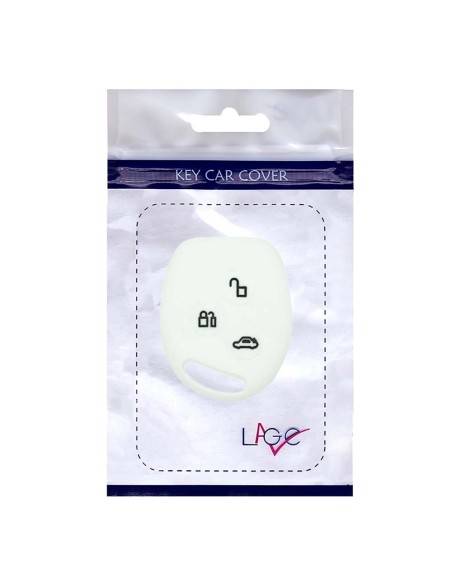 Guscio Silicone Cover Chiave per Telecomando Ford Portachiavi Bianco 3 Tasti C-Max Fiesta Focus KA Mondeo Transit