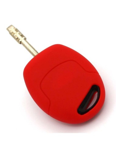 Guscio in Silicone Cover Chiave per Telecomando Ford Portachiavi Rosso 3 Tasti C-Max Fiesta Focus KA Mondeo Transit