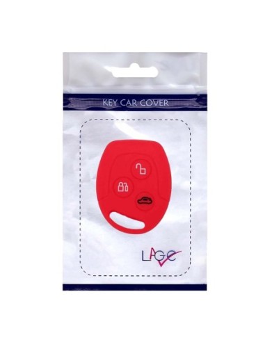 Guscio in Silicone Cover Chiave per Telecomando Ford Portachiavi Rosso 3 Tasti C-Max Fiesta Focus KA Mondeo Transit