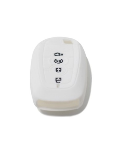 Guscio Silicone Cover Chiave per Telecomando Ford Bianco Keyless-Entry 4 Tasti Mondeo Explorer Flex Mustang Fusion MKC MKX MKZ