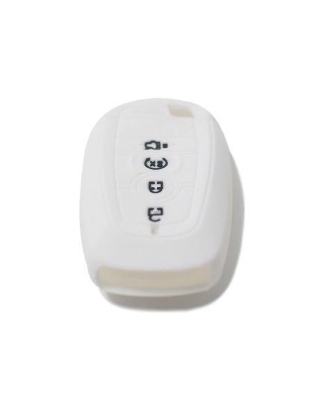 Guscio Silicone Cover Chiave per Telecomando Ford Bianco Keyless-Entry 4 Tasti Mondeo Explorer Flex Mustang Fusion MKC MKX MKZ
