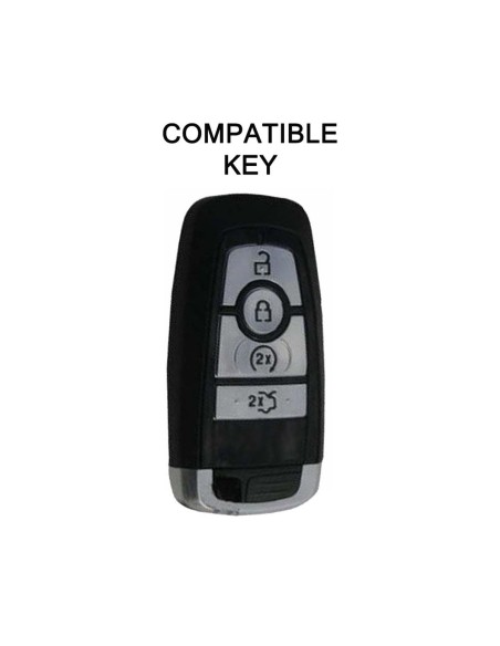 Guscio Silicone Cover Chiave per Telecomando Ford Bianco Keyless-Entry 4 Tasti Mondeo Explorer Flex Mustang Fusion MKC MKX MKZ