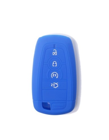 Guscio Silicone Cover Chiave per Telecomando Ford Blu Keyless-Entry 4 Tasti Mondeo Explorer Flex Mustang Fusion MKC MKX MKZ