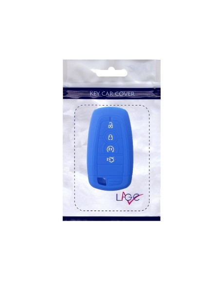 Guscio Silicone Cover Chiave per Telecomando Ford Blu Keyless-Entry 4 Tasti Mondeo Explorer Flex Mustang Fusion MKC MKX MKZ