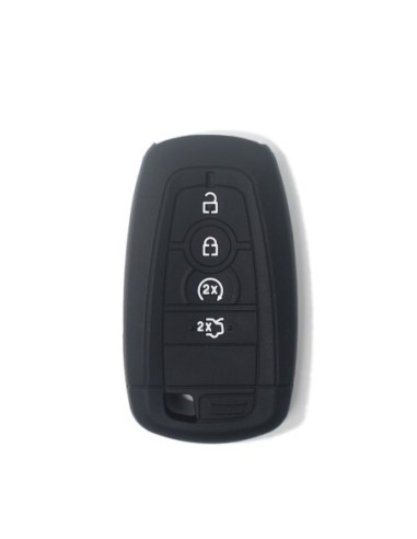 Guscio Silicone Cover Chiave per Telecomando Ford Nero Keyless-Entry 4 Tasti Mondeo Explorer Flex Mustang Fusion MKC MKX MKZ