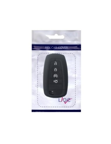 Guscio Silicone Cover Chiave per Telecomando Ford Nero Keyless-Entry 4 Tasti Mondeo Explorer Flex Mustang Fusion MKC MKX MKZ