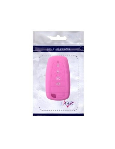 Guscio Silicone Cover Chiave per Telecomando Ford Rosa Keyless-Entry 4 Tasti Mondeo Explorer Flex Mustang Fusion MKC MKX MKZ