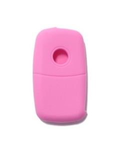 Guscio in Silicone Cover Chiave per Telecomando Volkswagen Seat Skoda Portachiave Rosa VW Golf Passat Polo Touran Tiguan Eos Sharan Touareg Phateon Caddy T5 Amarok Lupo Seat Altea Alhambra Leon Ibiza Exeo Cordoba Arosa Skoda Octavia Fabia Superb Roomster 2