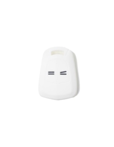 Guscio in Silicone Cover Chiave per Telecomando Opel 2 Tasti Bianco Corsa Agila Astra Meriva Combo Vectra Zafira Signum