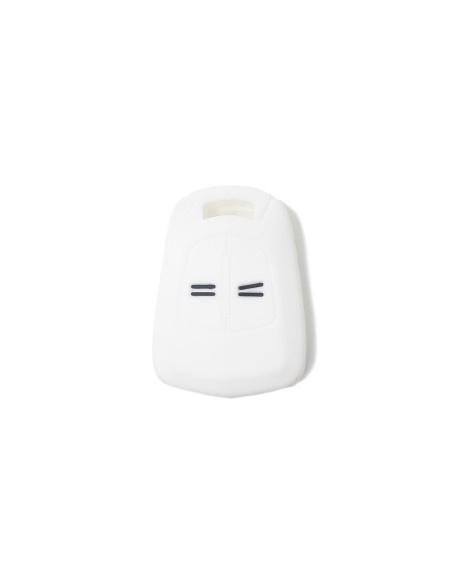 Guscio in Silicone Cover Chiave per Telecomando Opel 2 Tasti Bianco Corsa Agila Astra Meriva Combo Vectra Zafira Signum