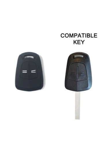 Guscio in Silicone Cover Chiave per Telecomando Opel 2 Tasti Nero Corsa Agila Astra Meriva Combo Vectra Zafira Signum
