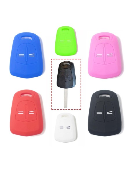 Guscio in Silicone Cover Chiave per Telecomando Opel 2 Tasti Nero Corsa Agila Astra Meriva Combo Vectra Zafira Signum