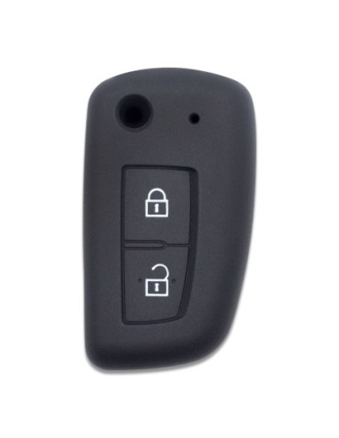 Guscio in Silicone Cover Chiave per Telecomando Nissan 2 Tasti Nero Qashqai X-Trail Murano Maxima Altima Juke Geniss Quest Livina Tiida